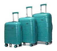 ASerZenith Juego de Equipaje de 3 Piezas, Maleta de Mano Ligera, Juego de Maleta de Equipaje, Palanca de Cambios Ajustable, con Ruedas giratorias para Mujer (Azul)