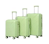 ASerZenith Juego de Equipaje de 3 Piezas, Maleta de Mano Ligera, Juego de Maleta de Equipaje, Palanca de Cambios Ajustable, con Ruedas giratorias para Mujer (Verde)