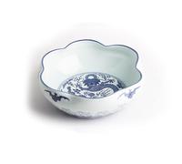 ASerZenith Maceta De Cerámica No Porosa para Bonsái, Maceta Decorativa con Flor De Loto, Maceta con Ventosa, Maceta De Cultivo De Una Hoja De Loto(White-24 * 7Cm)