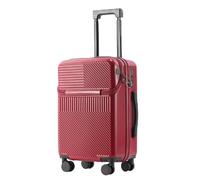 ASerZenith Maleta con Estructura de aleación, Maleta con separación de Ropa Seca y húmeda y Ruedas universales Lisas para Viajes y Viajes de Negocios(Rojo 20 Pulgadas)