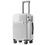 ASerZenith Maleta con Estructura de aleación, Maleta con separación de Ropa Seca y húmeda y Ruedas universales Lisas para Viajes y Viajes de Negocios(Plata 20 Pulgadas)