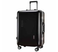 ASerZenith Maleta con Ruedas de Viaje Inteligente, Maleta con Ruedas Universal ultrasilenciosa Recargable Multifuncional, Cerradura de combinación Trinity (Negro 45 * 27 * 70CM)