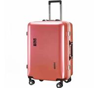 ASerZenith Maleta con Ruedas de Viaje Inteligente, Maleta con Ruedas Universal ultrasilenciosa Recargable Multifuncional, Cerradura de combinación Trinity (Dorado 39 * 24 * 60CM)