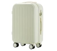 ASerZenith Maleta con Ruedas, Maleta Duradera de Gran Capacidad, Equipaje de Mano para Estudiantes, Cerradura de combinación de Seguridad, Maleta para Mujer (Blanco 22 Pulgadas)