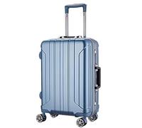 ASerZenith Maleta de Mano Equipaje Equipaje Maleta con Ruedas de aleación de Aluminio Maletas de Rayas Gruesas Maleta Duradera portátil Maletas de Mano Maletas de Mano (E 24 Pulgadas)