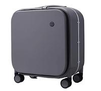ASerZenith Maleta de Mano, Equipaje portátil para Viajes de Negocios, Maleta con Ruedas Ajustable (Gris 18 Pulgadas)