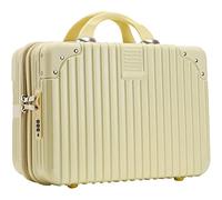 ASerZenith Maleta de Viaje, Maleta con Ruedas Liviana de 14 Pulgadas, partición Multifuncional, Caja de contraseña para Estudiantes Femeninas, Maleta con Ruedas de Viaje rígida, Duradera (A)