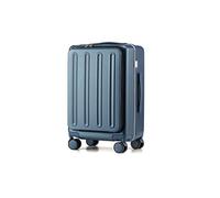 ASerZenith Maleta giratoria silenciosa, Maleta con Apertura Frontal 180 Resistente a los arañazos Mate para Viajes (Azul océano 25 Pulgadas)