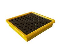 ASerZenith Palet De Contención De Derrames, Bandeja De Polietileno para Cubos De Pintura, Plataforma De Envío Desmontable A Prueba De Fugas para Almacenamiento En Garaje I(340 X 340 X 65 Mm)