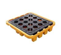 ASerZenith Palet De Contención De Derrames, Bandeja De Polietileno para Cubos De Pintura, Plataforma De Envío Desmontable A Prueba De Fugas para Almacenamiento En Garaje I(720 X 720 X 155 Mm)