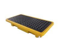 ASerZenith Palet De Contención De Derrames, Bandeja De Polietileno para Cubos De Pintura, Plataforma De Envío Desmontable A Prueba De Fugas para Almacenamiento En Garaje I(655 X 360 X 120 Mm)