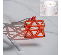 ASerZenith Pirámide Merkaba de Cristal de Cuarzo Naranja óptico para Chakras, Instrumento Musical curativo con Bolsa(6 Pulgadas y Bolsa)