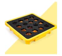 ASerZenith Plataforma Antiderrames con Drenaje De 66 X 66 X 15 Cm. Bandeja Antideslizante. Paleta De Plástico Desmontable A Prueba De Fugas para Uso Industrial.(66X66X15)