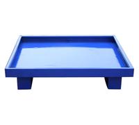 ASerZenith Plataforma Antiderrames para Bidones, Plataforma Antiderrames, Plataforma De Contención De Derrames, Tarima Industrial De Polietileno para Almacenes Exteriores,(Azul-25,59X25,59X5,91)