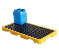 ASerZenith Plataforma Antiderrames para Bidones, Plataforma De Contención De Derrames, Plataforma Estática Antiderrames, Tarima De Polietileno Antideslizante para Almacene(51,18 X 26,77 X 3,94)