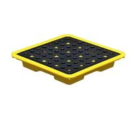 ASerZenith Plataforma Antiderrames, Plataforma De Contención De Derrames con Salida De Drenaje, Tarimas Modulares Apilables para Evitar Derrames, Bandeja Modular De Gran C(33X33X5,8Cm)