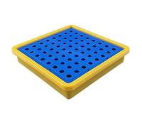 ASerZenith Plataforma de contención de derrames, bandeja de contención de escritorio de laboratorio, paleta de rejilla de capacidad apilable de tambor de aceite para industrial (34 x 34 x 6,5 cm)