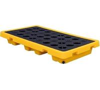 ASerZenith Plataforma Modular Industrial Antiderrames, Palé De Contención De Derrames para Almacenes Y Fábricas, Antifugas.(Amarillo-127X67X17Cm)