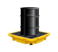 ASerZenith Plataforma Modular Industrial Antiderrames, Tarima De Contención para Almacenes Y Fábricas, Antifugas, 17 Estilos(Amarillo-67 * 67 * 15Cm)