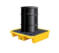 ASerZenith Plataforma Modular Industrial Antiderrames, Tarima De Contención para Almacenes Y Fábricas, Antifugas, 17 Estilos(Amarillo-72 * 72 * 16Cm)