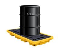 ASerZenith Plataforma Modular Industrial Antiderrames, Tarima De Contención para Almacenes Y Fábricas, Antifugas, 17 Estilos(Amarillo-130 * 68 * 15Cm)