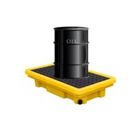 ASerZenith Plataforma Modular Industrial Antiderrames, Tarima De Contención para Almacenes Y Fábricas, Antifugas, 17 Estilos(Amarillo-66 * 36 * 12Cm)