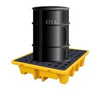 ASerZenith Plataforma Modular Industrial Antiderrames, Tarima De Contención para Almacenes Y Fábricas, Antifugas, 17 Estilos(Amarillo-130 * 110 * 30Cm)