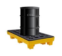 ASerZenith Plataforma Modular Industrial Antiderrames, Tarima De Contención para Almacenes Y Fábricas, Antifugas, 17 Estilos(Amarillo-120 * 60 * 18Cm)