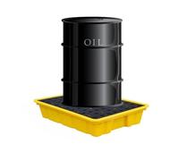 ASerZenith Plataforma Modular Industrial Antiderrames, Tarima De Contención para Almacenes Y Fábricas, Antifugas, 17 Estilos(Amarillo-49 * 35 * 9Cm)