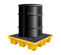 ASerZenith Plataforma Modular Industrial Antiderrames, Tarima De Contención para Almacenes Y Fábricas, Antifugas, 17 Estilos(Amarillo-130 * 130 * 30Cm)