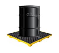 ASerZenith Plataforma Modular Industrial Antiderrames, Tarima De Contención para Almacenes Y Fábricas, Antifugas, 17 Estilos(Amarillo-120 * 120 * 10Cm)