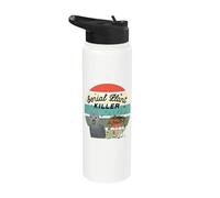 Asesino de plantas en serie humor de gato planta marchita Stainless Steel Insulated Water Bottle