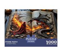 Asesino dragón Puzzle 1000 Piezas, Moderno DIY,Entretenimiento Creativo Clásicos para Adultos Y Niños A Partir De 12 Años Un Rompecabezas Desafiante - Decoración del Hogar 38x26cm/1000pcs