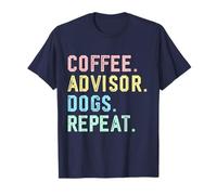 Asesor estudiantil Perros de café Asesora financiera femenina Camiseta
