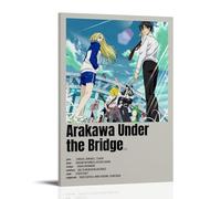 ASEUIYQWEH Arakawa Under The Bridge - Póster de anime para pared, diseño vintage, 40 x 60 cm, estilo marco