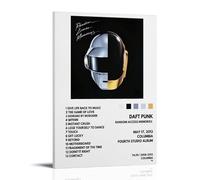 ASEUIYQWEH DAFT PUNK RANDOM ACCESS MEMORIES - Póster decorativo para pared, diseño vintage, 40 x 60 cm, estilo marco
