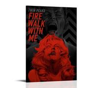 ASEUIYQWEH Póster de Twin Peaks Fire Walk with Me para pared, hermoso diseño de póster de portada, decoración vintage, 20 x 30 cm, estilo marco