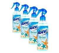Asevi Ambientador Concentrado en Spray Brisa para Textiles y Hogar - Elimina Olores - Fragancia Intensa - Pulverización Extrafina - 400 ml (Paquete de 4)