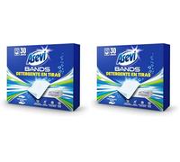 Asevi Bands Detergente en Tiras para Lavadora Active Fresh Concentrado Hipoalergénico para Ropa Blanca y de Color Limpia - Blanqueantes Ópticos para un Extra de Luminosidad - 2 x 30 Lavados