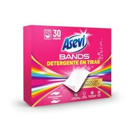 Asevi Bands Detergente en Tiras para Lavadora Color Protect - Detergente Concentrado Hipoalergénico para Ropa Blanca y de Color - Protege los Colores y Deja la Ropa Limpia y Perfumada - 30 Lavados