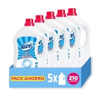 Asevi Detergente Gel Activo - Detergente para Ropa Blanca y de Color con Fórmula Concentrada - Extra de Luminosidad para una Ropa Limpia y Cuidada - Pack 5-210 Lavados
