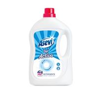 Asevi Detergente Líquido para Lavadora Gel Activo - Detergente para Ropa Blanca y de Color con Fórmula Concentrada - Aporta Blancura Deslumbrante y Luminosidad - Ideal para Ropa Blanca - 42 Lavados
