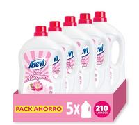 Asevi Detergente Líquido para Lavadora Rosa Mosqueta - Detergente para Ropa Blanca y de Color con Fórmula Concentrada - Jabón de Rosa Mosqueta para una Ropa Limpia y Suave - Pack 5-210 Lavados
