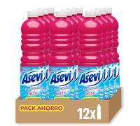 Asevi Fregasuelos Perfumado Duradero Mio - Friegasuelos Concentrado con Aroma Floral - Limpiasuelos con pH Neutro para Todo Tipo de Suelos, Incluso Superficies Delicadas - 12 x 1 Litro