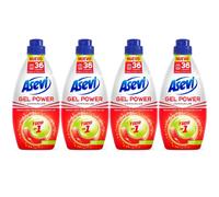 Asevi Gel Lavavajillas para Máquina Max Power, Detergente Lavaplatos Todo en 1, Envase de 720ml, Pack 4 uds - Lavavajillas Líquido Gran Poder Desengrasante, Brillo sin Manchas, Protección Antical,