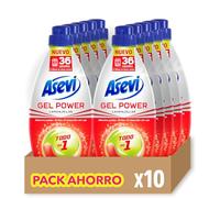 Asevi Gel Lavavajillas para Máquina Max Power - Detergente Lavaplatos Todo en 1 Pack de 10- Lavavajillas Líquido Gran Poder Desengrasante - Brillo sin Manchas - Protección Antical - Frescor Cítrico