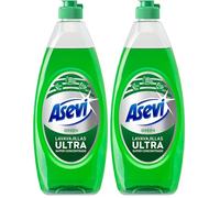Asevi Lavavajillas Líquido a Mano Ultra Green - Detergente Lavaplatos Manual Superconcentrado - Poder Desengrasante Avanzado - Fácil Aclarado - Suave con las Manos - Perfume Cítrico - 650 ml