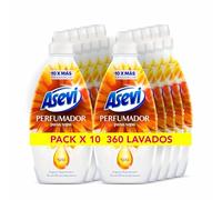 Asevi Perfumador Líquido para Lavadora Gold - Perfume para la Ropa - Fragancia Intensa y Sofisticada - Fórmula Hipoalergénica - Dermatológicamente Testada - Ideal para Todo Tipo de Ropa - Pack de 10