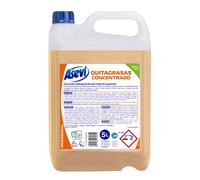 Asevi Profesional Quitagrasas Concentrado - Limpiador Multiusos Concentrado con Aroma Cítrico - Ideal para Cocina, Ropa, Exteriores - Fácil de Usar - Envase de 5 Litros