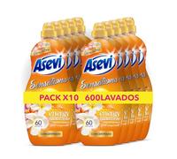 Asevi Suavizante para Ropa Sensations Energy - Suavizante Concentrado para Lavadora con Fragancia Energizante - Esencias Naturales - Suavidad Duradera para Todo Tipo de Tejidos - 10x60 Lavados